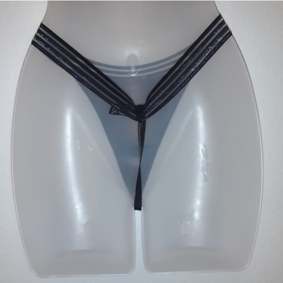 Youmita Small Black Mesh Bralette and G-String NWT - Picture 2 of 9